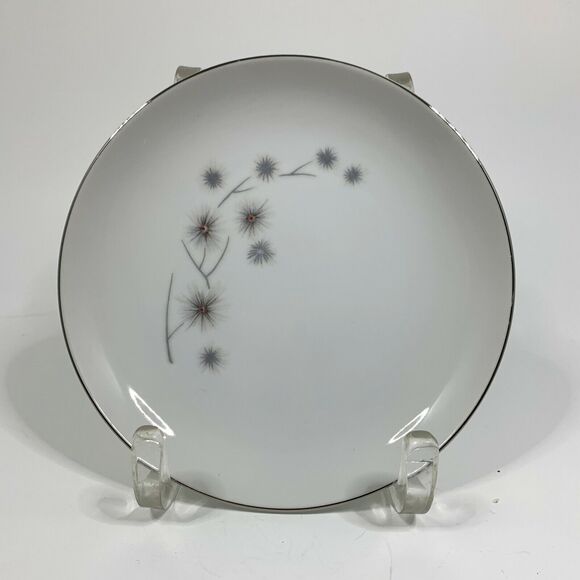 Platinum Starburst Atomic Bread Plate Creative China 1014 Replacement MCM - Picture 1 of 3